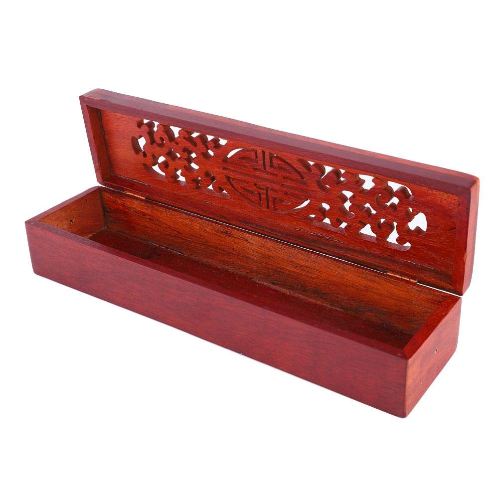 Biitfuu Wooden Incense Holder Box, Incense Burner Vietnam Nanmu Joss Stick Holder Assorted Hollow Storage For Incense Chopsticks Buddhist Supply (#3)