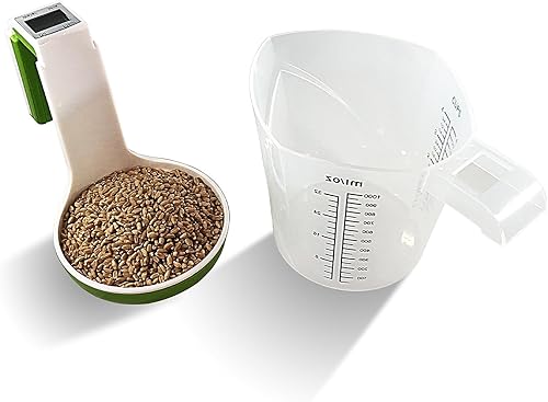 Miniatura 6 de Báscula digital de alimentos de cocina y taza medidora, taza de medición ajustable (extraíble), báscula de cocina, capacidad de 1 litro para