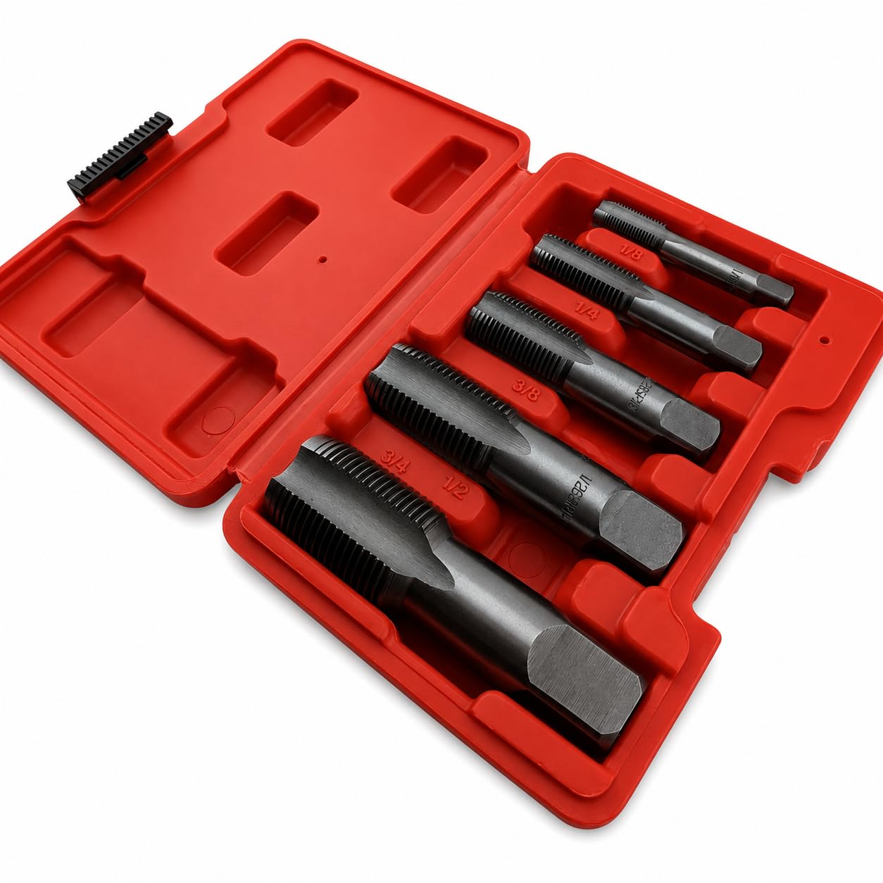 5 Piece BSP Pipe Tap Set – 1/8", 1/4", 3/8", 1/2" & 3/4" Thread Tool Kit