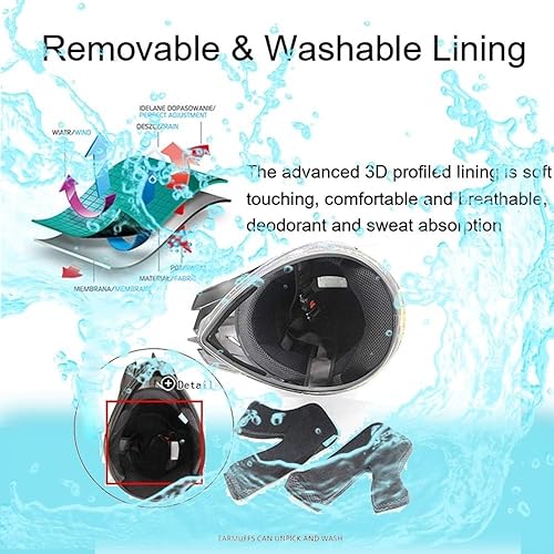 Miniatura 4 de DOT - Cascos ATV MX para adultos, cascos de moto todoterreno de cuatro ruedas, cascos de motocross, cascos de motocicleta y deportes de motor con