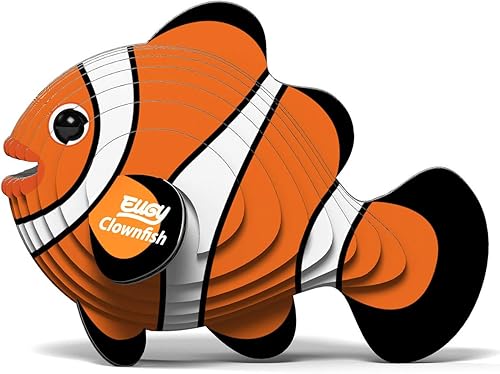 Miniatura 3 de Eugy Rompecabezas 3D de pez payaso, 16 piezas, ecológico, juguetes educativos para niños, niñas y niños a partir de 6 años
