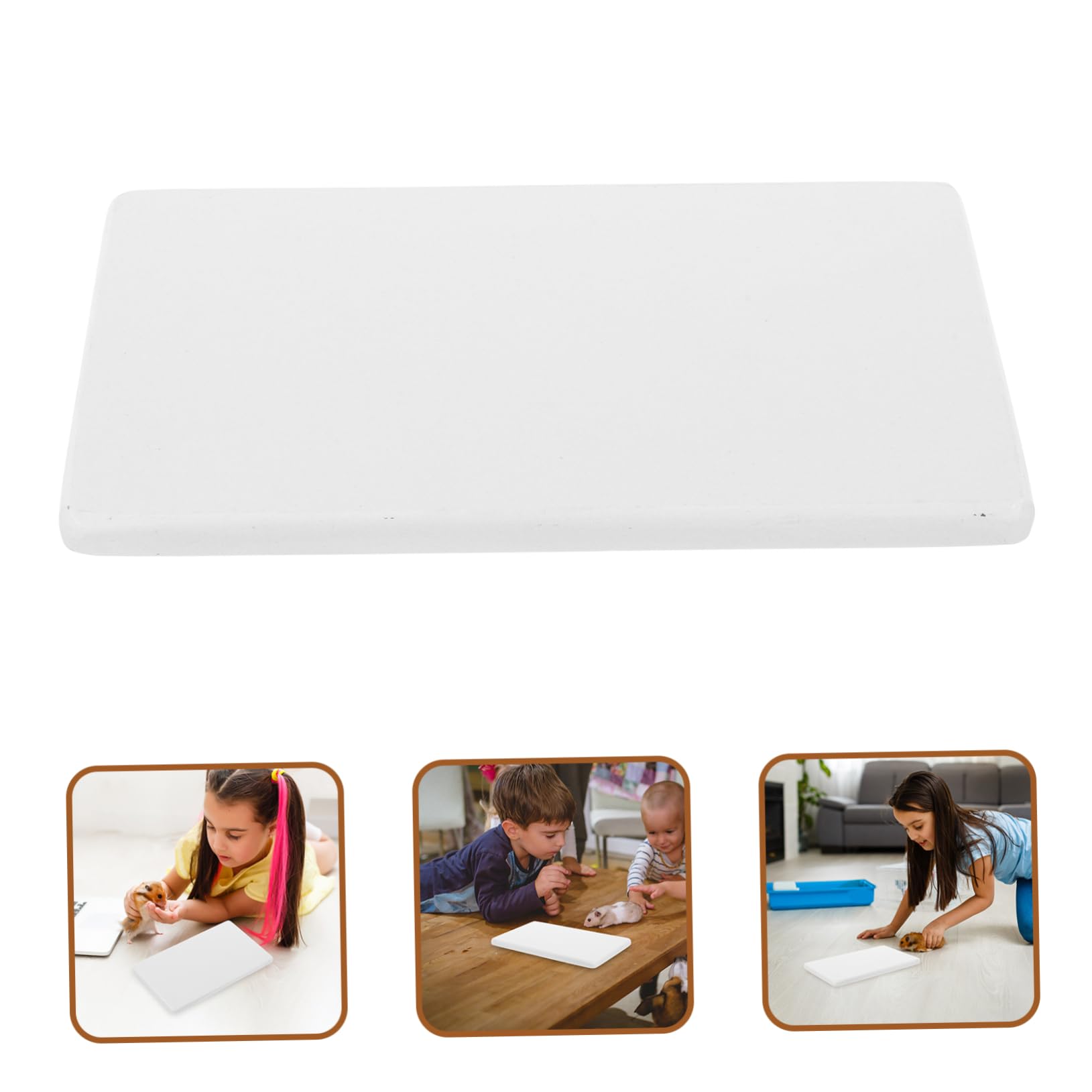 Tappetino Refrigerante per Piccoli Animali 1 Pz in Marmo Bianco | Criceti e Cavie, Uso Outdoor in Giardino, Manutenzione Semplice, Forma Piatta per Estate