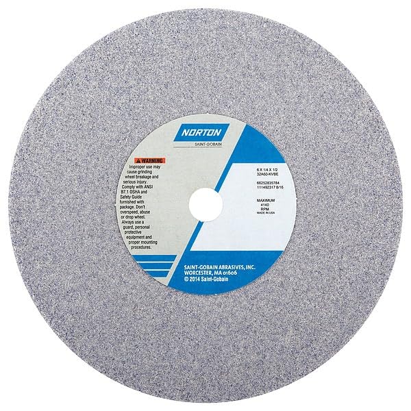 Grinding Wheel,T1,6x1/4x1/2,AO,60G,PK5