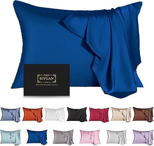 Funda de almohada de seda de morera para cabello y piel, tamaño King, refrescante, con cremallera oculta, a prueba de alérgenos, de doble lado,