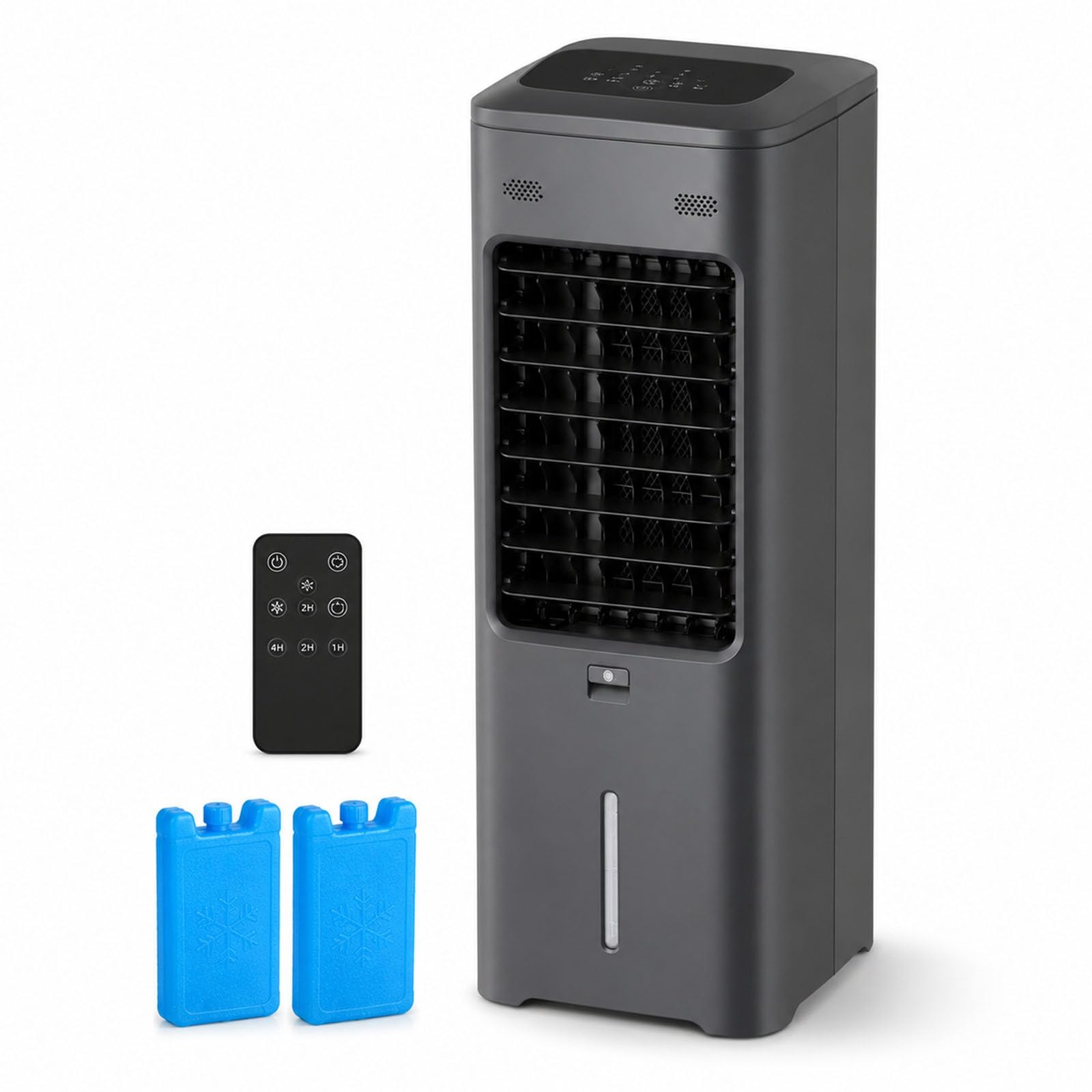 Portable Evaporative Air Cooler, Swamp Cooler with 1.45 Gal Water Tank, 3 Speeds, Remote and Touch Control, 60° Oscillation, 7H Timer, for Bedroom and Home Office