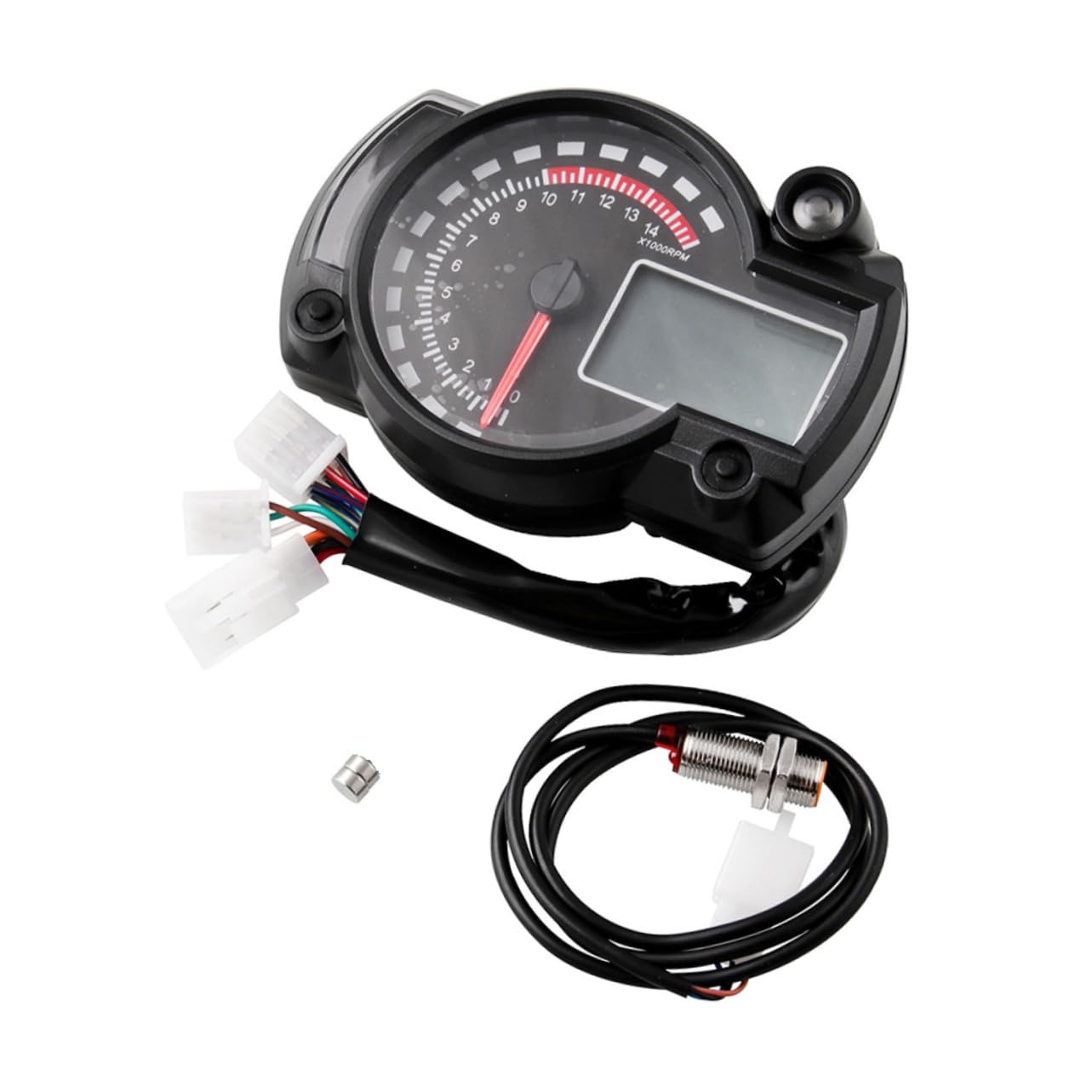 Motorcycle Digital Speedometer with Sensor and Color Backlight Display Battery Status Odometer Tachometer for Enhanced Performance and Visibility Your Bike