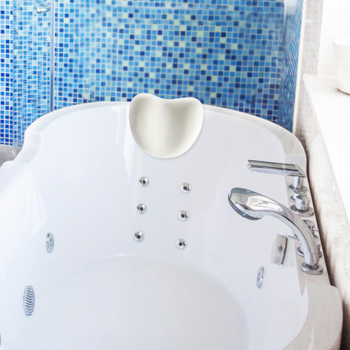 Amazon.com: UTHCLO Heart-Shaped Bathtub Pillow for Neck and Back