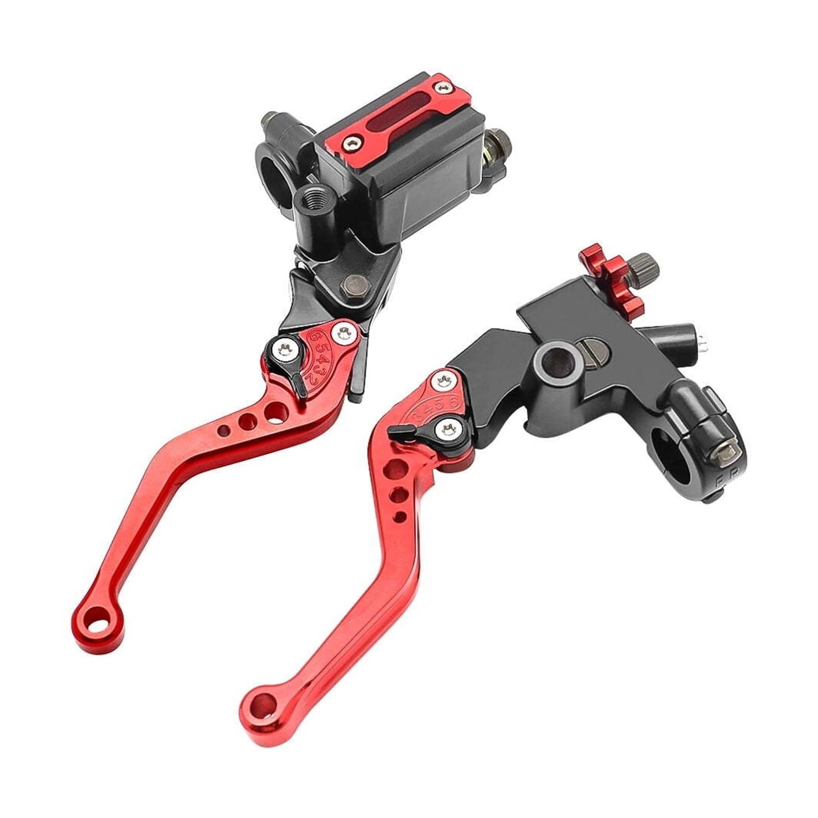 Generico Set di serbatoio leva frizione cilindro freno anteriore universale da 7/8'' CNC per moto
