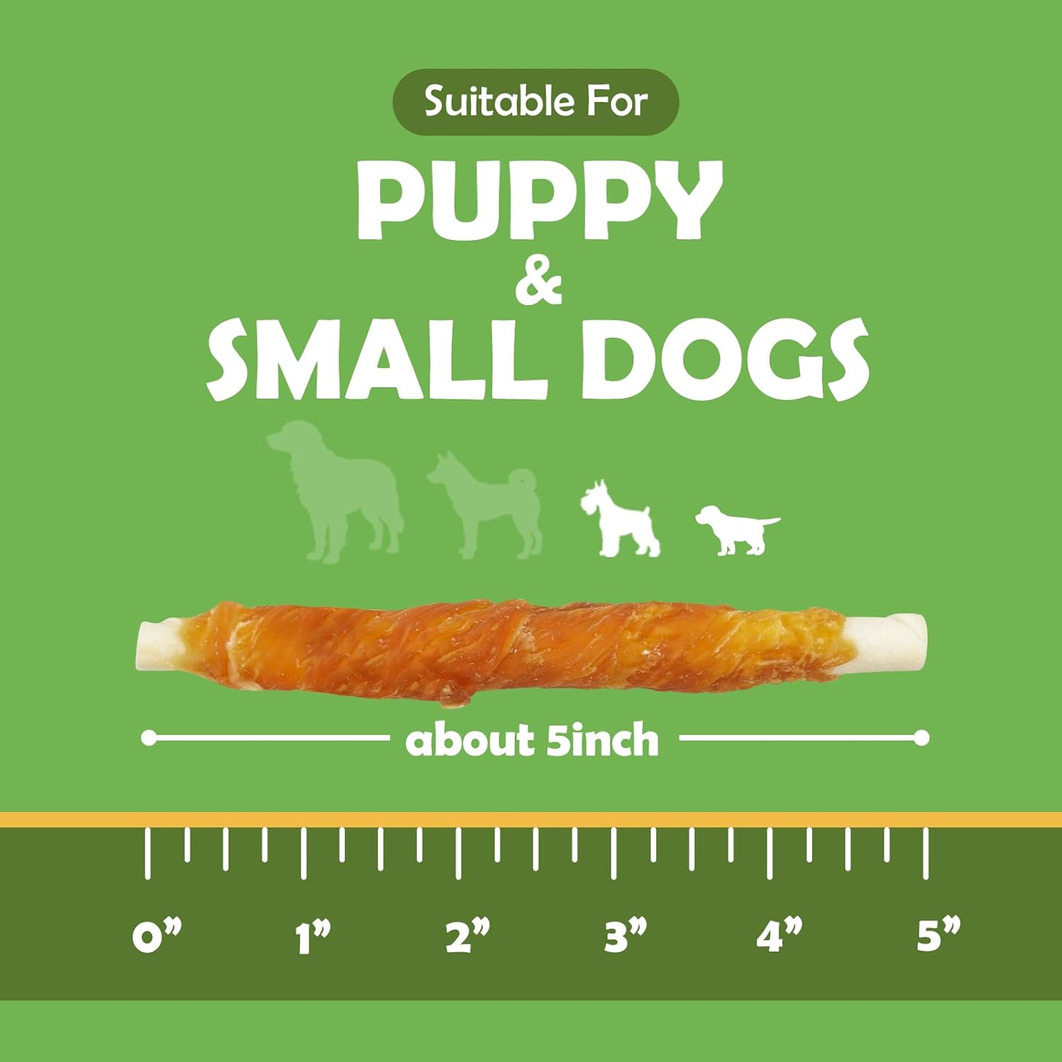Deliciously Chewy: MON2SUN Rawhide Chicken Hide Treats for Pups!
