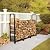 CONNOO 4ft Firewood Rack Stand Heavy Duty Firewood Log Rack Holder Fireplace Wood Storage Holder for Indoor Outdoor Metal Pile Log Stand Stacker Holder, Matte Black