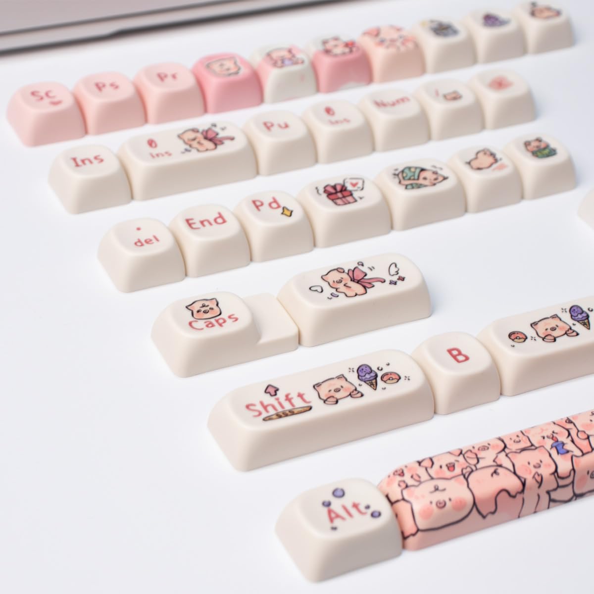 Amazon.com: Pink Keycaps PBT MOA Profile Cute Pig Custom