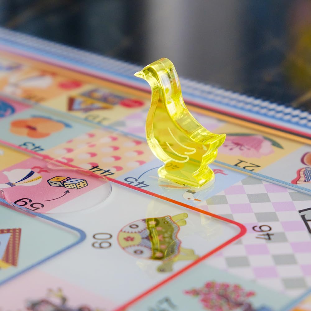 VESTA Jeu de table Vest'Oca – Inspiré du jeu de l'oie – Cristal acrylique – 40 x 40 cm – Coffret cadeau – Fabriqué en Italie