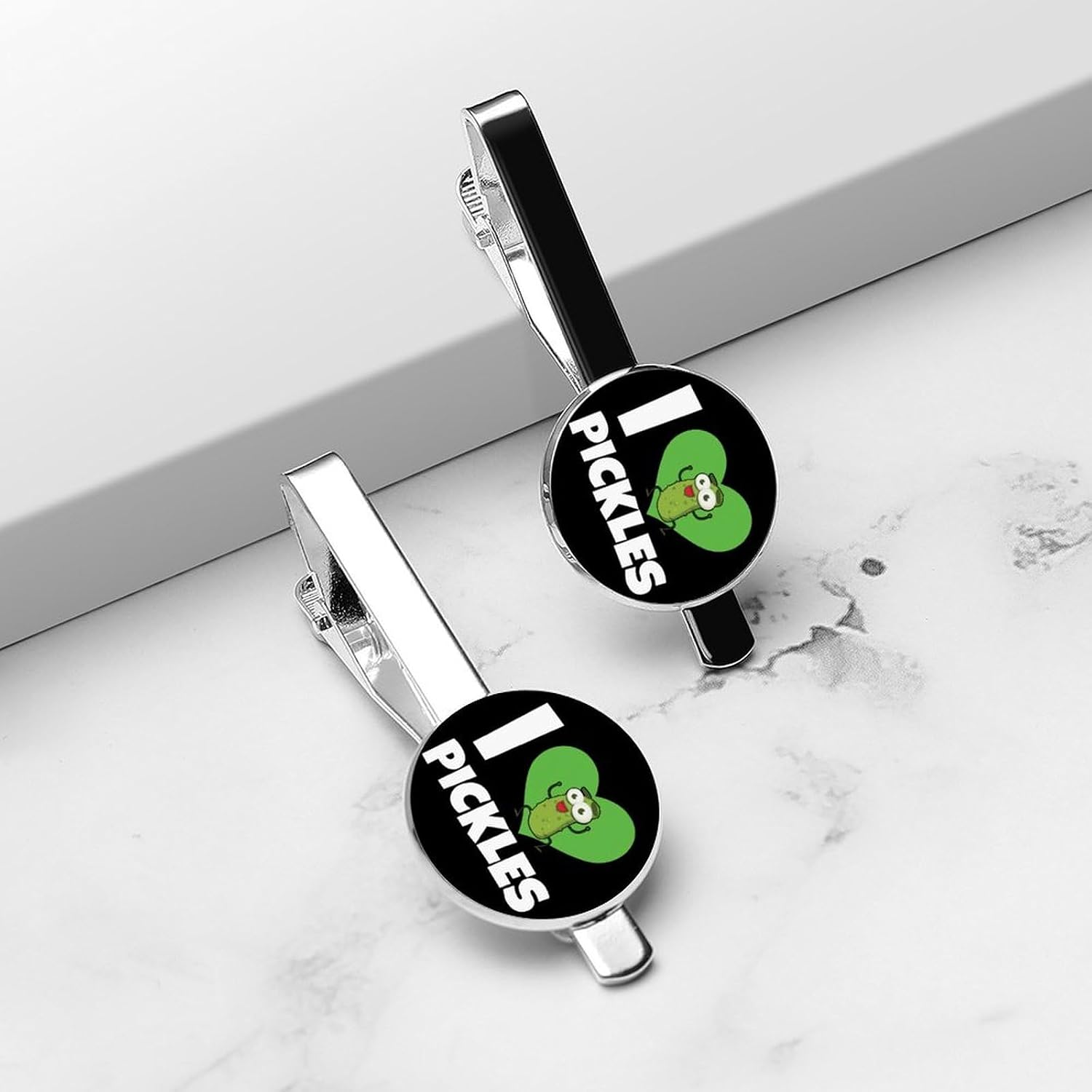 I Love Pickles Funny Tie Clip Fashion Jewelry Necktie Pin for Wedding Busiess Office Accessories
