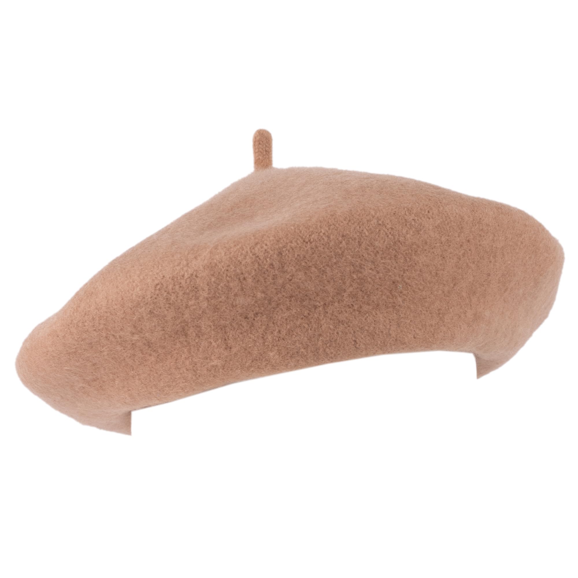 ZAKIRA Wool French Beret for Men and Women in Plain Colours (Beige)