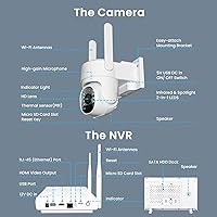 Vista 9 de XMARTO QHD Wire-Free Solar Security Camera System Outdoor/Indoor Wireless, Pan Tilt Zoom, 4K Long Range WiFi 6 Surveillance DVR Kit, Long-Lasting