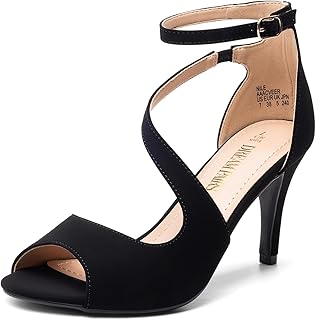 Dream Pairs Fashion Stilettos Black Nubuck