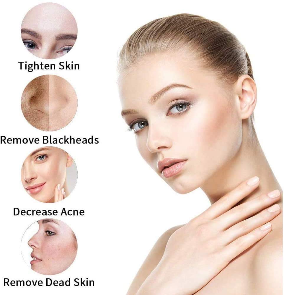 Aspirazione dei punti neri Aspirazione del viso del naso del naso Estrattore di acne strumento di pulizia aggiornato elettrico regolabile sonde di potenza di aspirazione USB ricaricabile Kit per