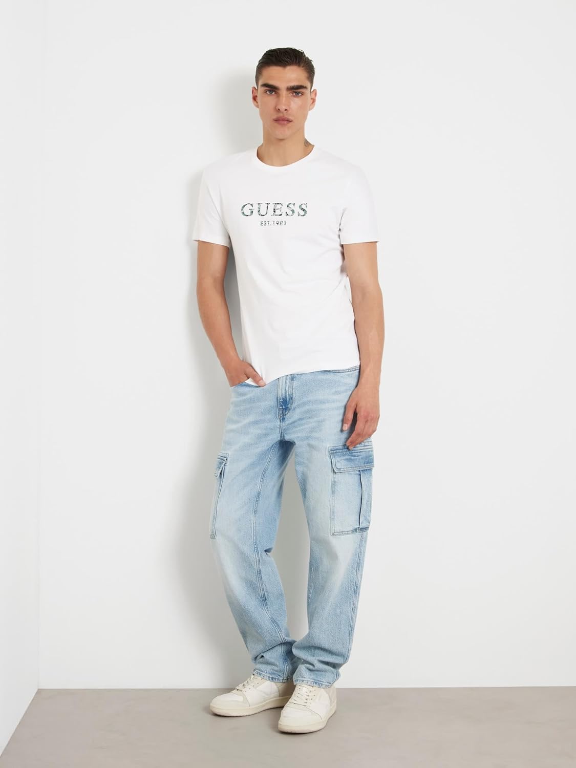 Guess Mens Eco Guess Iridescent Tee - Image 5