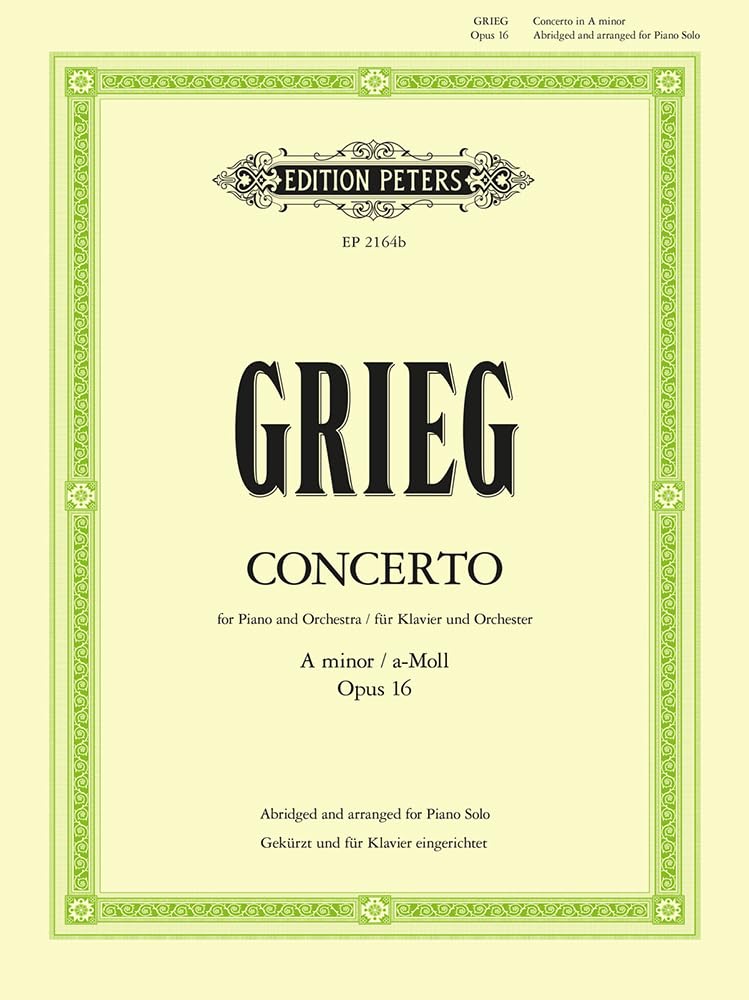 Grieg: Concerto in A minor Op.16 (Piano Solo) (EP2164B): Simplified and Abridged (Edition Peters)