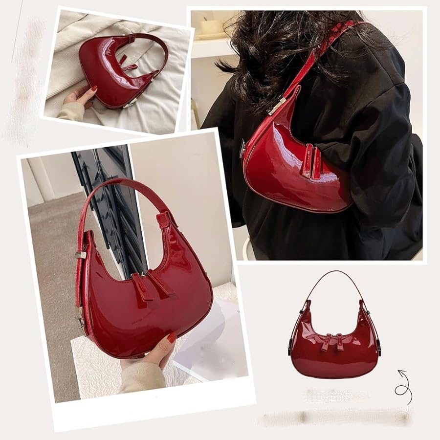 バッグ archive COACH Half Moon shoulder bag red Coach Archive Leather Red Legacy Tassel Bucket Shoulder Bag