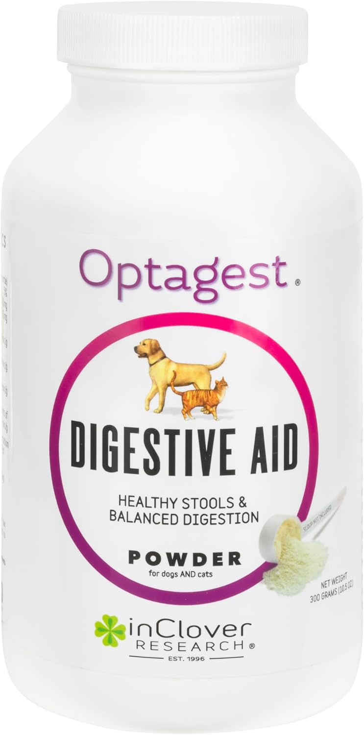 InClover Optagest Natural Digestive Aid, Organic Prebiotics & Enzymes Supplement Powder for Dogs and Cats – Promotes Healthy Stools, Less Gas, Optimal Nutrient Absorption, Intestinal Balance, 10.5oz InClover Optagest Natural Digestive Aid, Organic Prebiotics & Enzymes Supplement Powder for Dogs and Cats – Promotes Healthy Stools, Less Gas, Optimal Nutrient Absorption, Intestinal Balance, 10.5oz