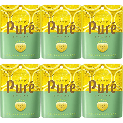 Japanese Kanro Pure Gu-mmy Candies:Lemon Flavored 6 pcs Set 5