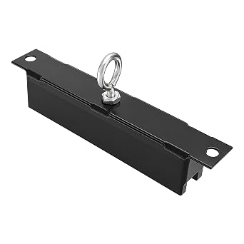 Master Magnetics AM3/RM100C Magnet Catch, Industrial Type with Mounting Holes Powder Coated Black, 6" Length, 0.75" Width, 1.062" Height, 100 Pounds
