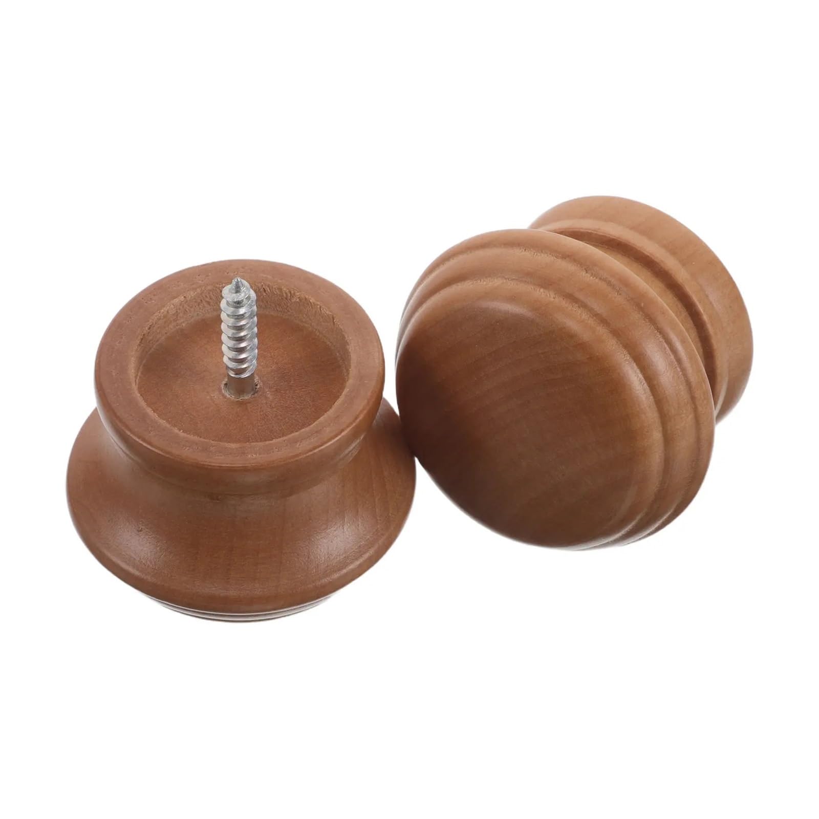 Xavren Curtain Rod Finial Screw 2pcs Solid Wood Curtain Rod Finials Roman Drapery Tips Decorative End Cap Accessories For Window Bed Post Pole Plug for Drapery Poles