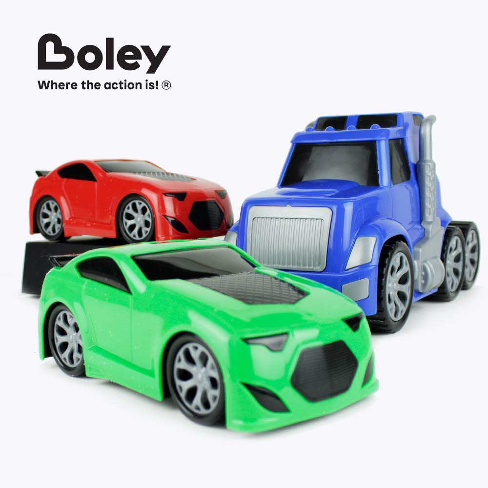 Buy Boley Big Rig Truck Hauler Trailer with 2 Race Cars Truck Carrier