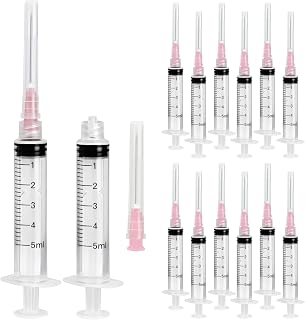 30 Pack 5ML Syringes with 18G 1.5 Inch, Disposable Luer Lock Syringe Individually Sealed