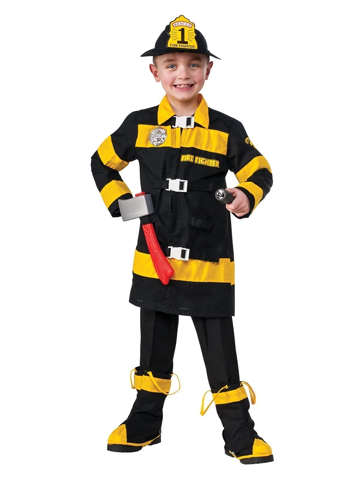 Costume da pompiere americano per bambini, 8-10 anni (140 cm)