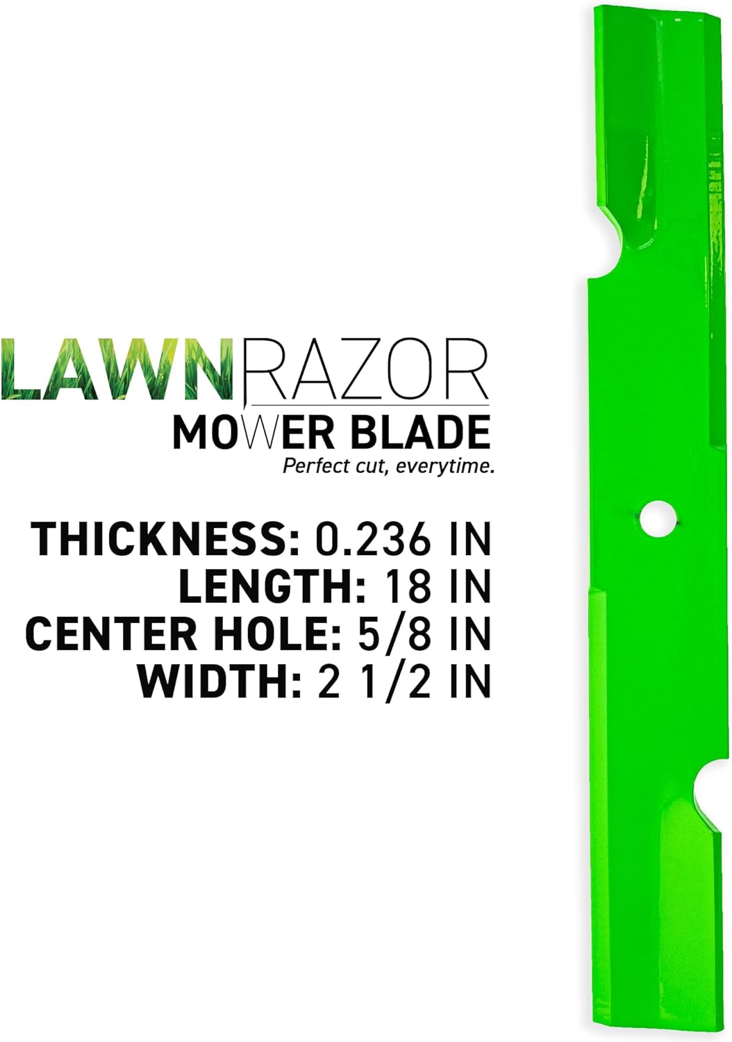 8TEN LawnRAZOR Blade for Ferris Snapper Pro F50XT FW25 F60Z SRS Z1 36-Inch Deck 5101756X2 Notched Ultra High Lift 2 Pack