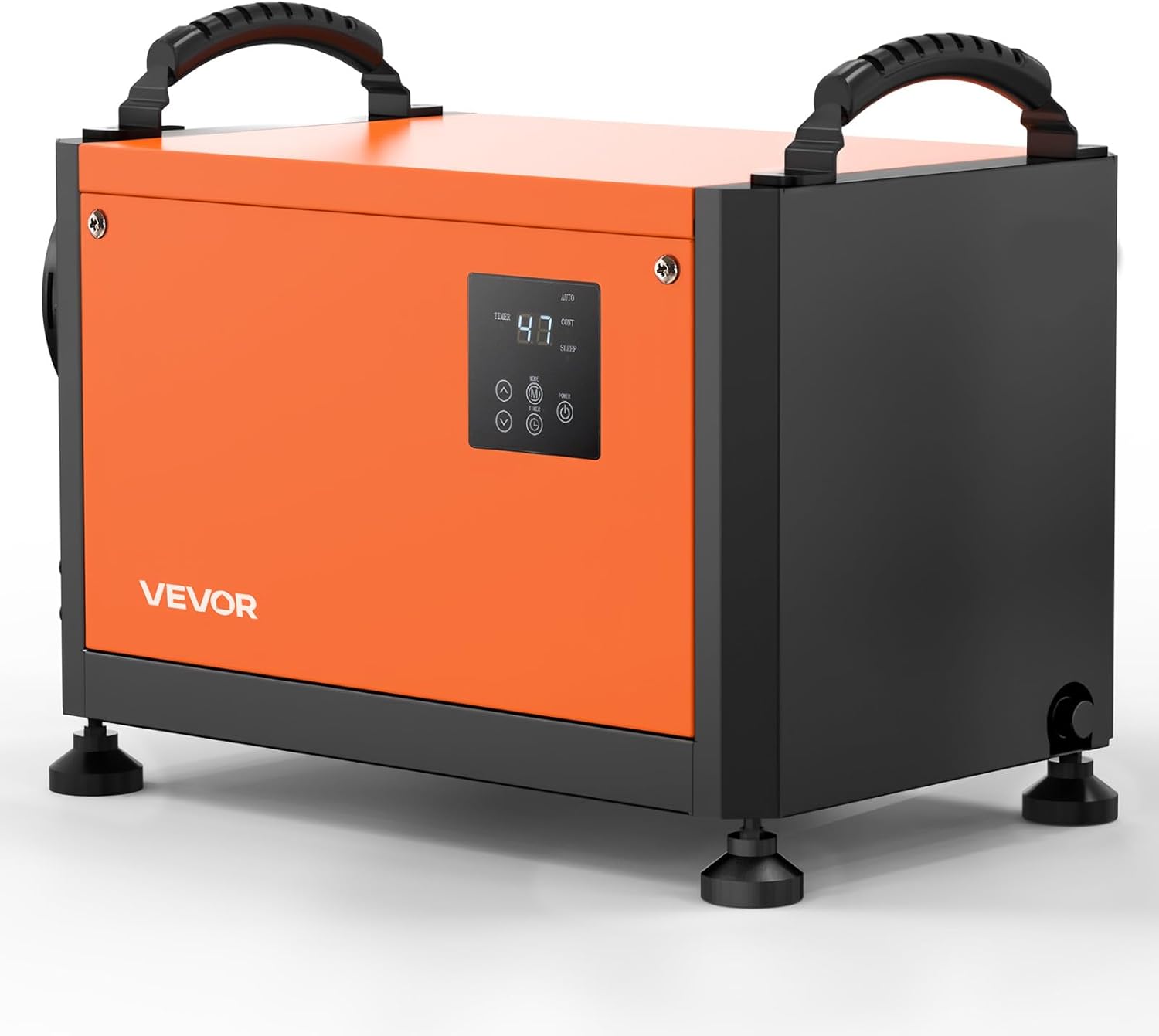 VEVOR 70 Pints Commercial Dehumidifier with Drain Hose, Portable Crawl Space Dehumidifiers for Basement Storage Room Industrial, Auto Defrost/Drainage, Heavy-duty Galvanized Steel, LED Indicate