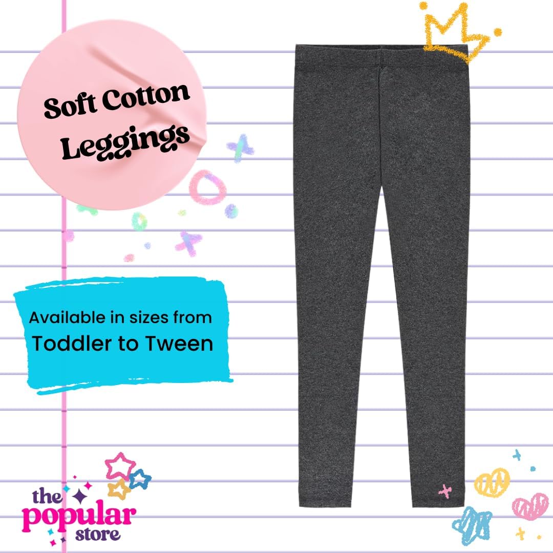 Popular Girls Leggings Ankle Length, Comfortable Leggings for Girls. Cotton Footless Tights Softness and Breathability. - Image 2