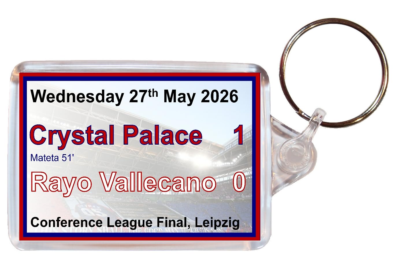 Baked Bean Store Crystal Palace Confernce Cup Final 2026 Scoreboard - Double Sided Keyring