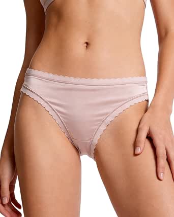 Mulberry Silk Scalloped Edge Bikini Brief