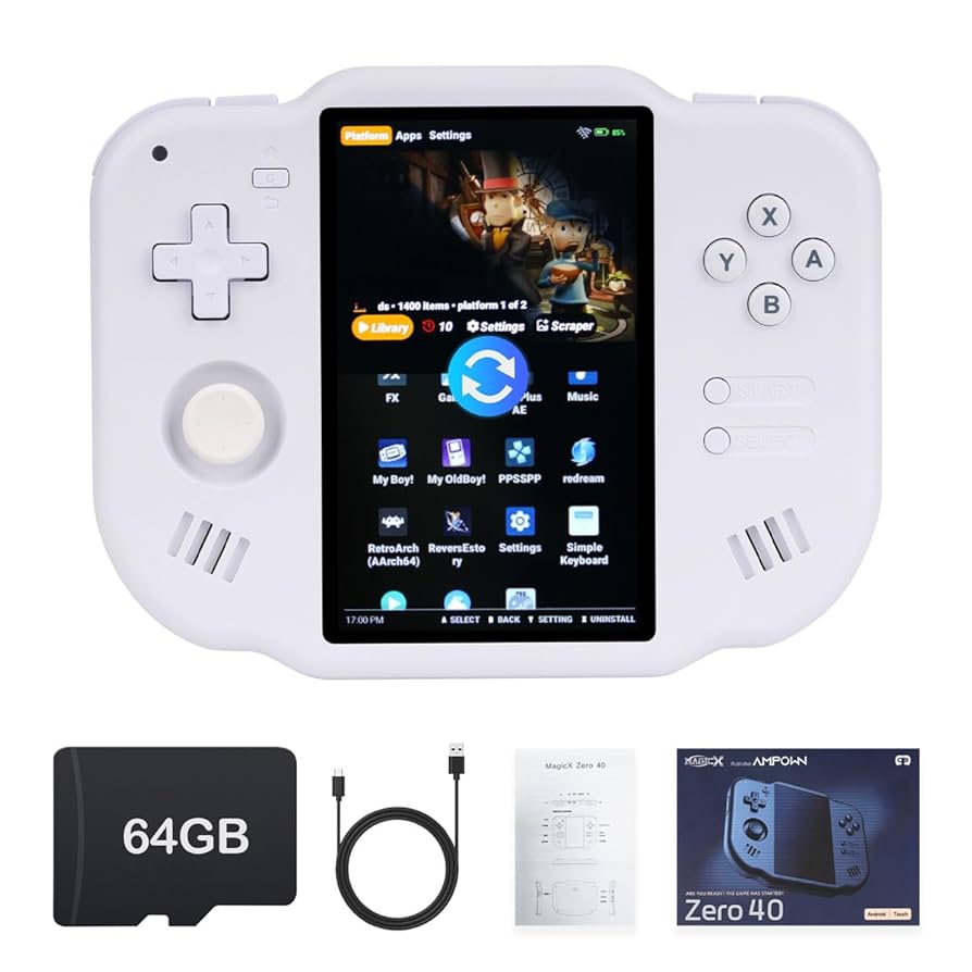 MAGICX Zero40 ホワイト ほぼ新品 中華エミュ機 Amazon.com: MagicX Zero 40 Handheld Game Console, 4.0 Inch