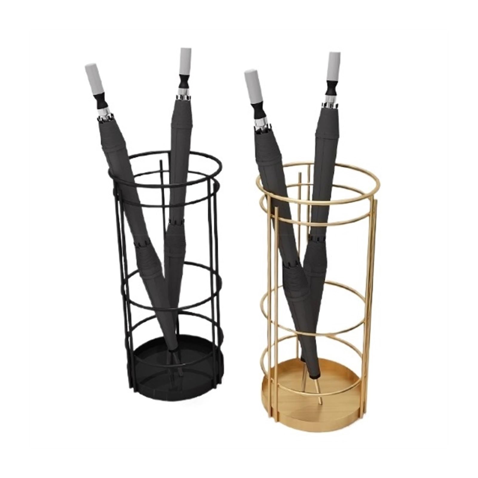 CJHFR472SG Umbrella Rack Luxury Umbrella Stand Rack for Entryway, Free Standing Metal Holder Office(Black)