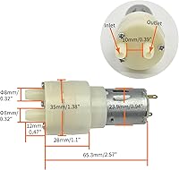 Vista 2 de CHANCS Micro 280 Bomba de diafragma autocebante DC 3V 6V Bomba de succión de grado alimenticio Agua para estufa de té electromagnética