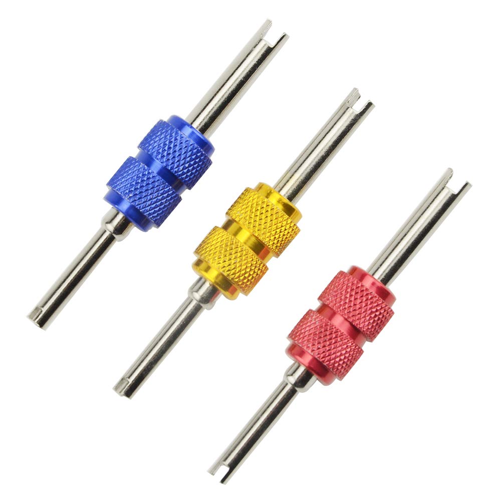 WMYCONGCONG Kit de joints toriques en caoutchouc pour compresseur de climatisation de voiture 18 tailles avec outil de retrait de noyau de valve pour réparation automobile