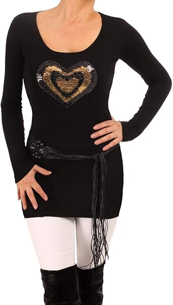 sequin heart sweater