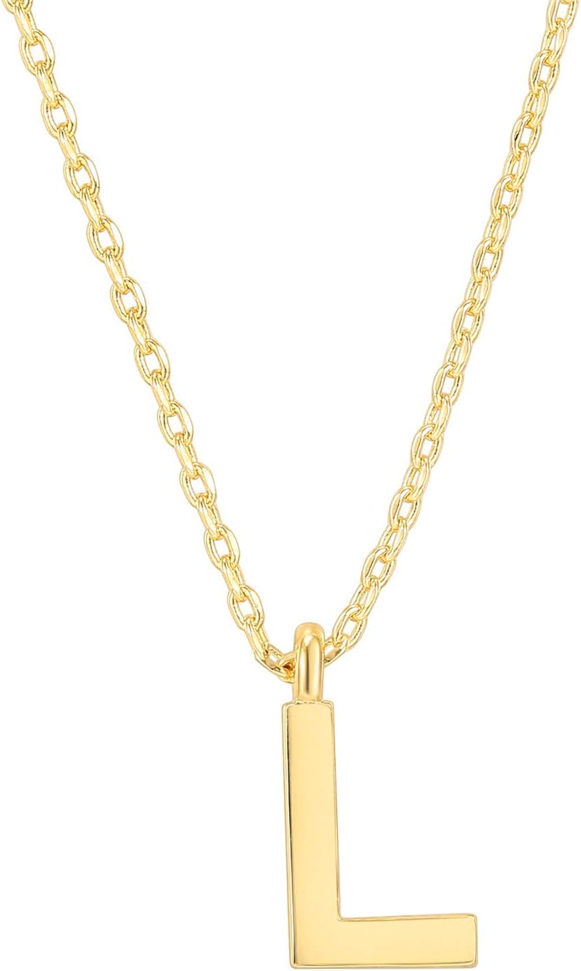 14K Gold Plated Initial Necklace | Letter Necklaces for Women