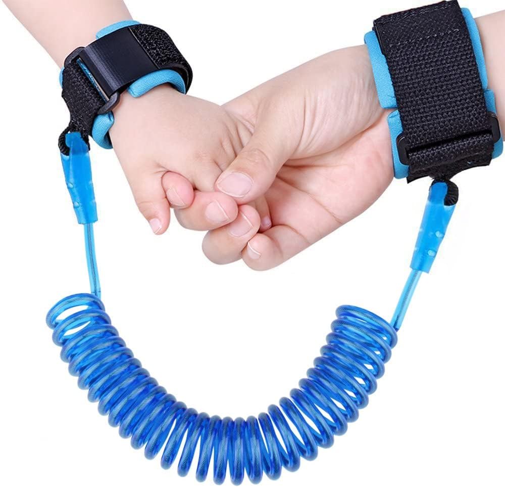 Rubik Child Safety Anti Lost Wrist Link, Harness Strap Rope Leash Walking Hand Belt for Toddlers, Babies & Kids (59 Inch, Blue)
