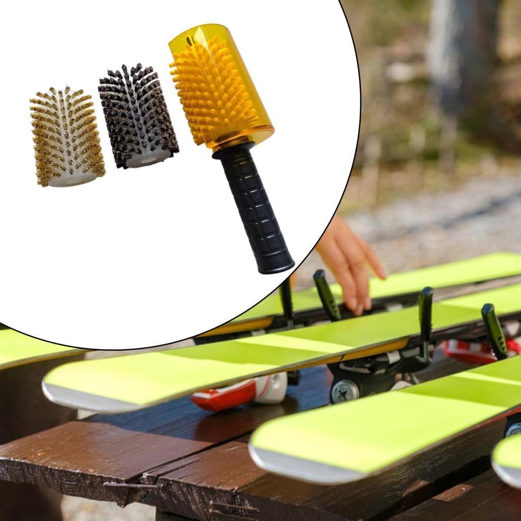 Kit de Brosse à Farter pour Snowboard et Ski, Brosse Rotative Nylon Laiton