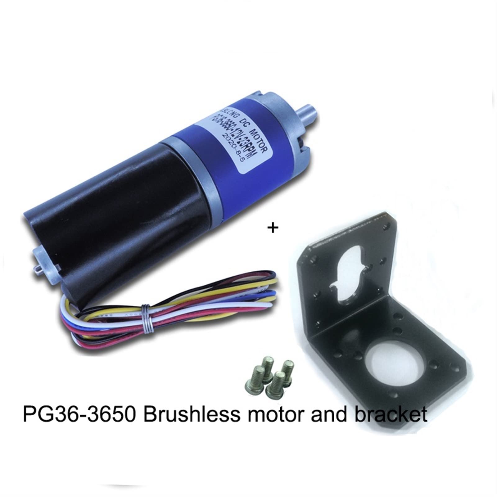 Schrittmotor, Planetarischer Metallminderer mit 12V DC bürstenlosem Motor geräuscharm Lärm langes Leben VSP. Geschwindigkeitsregler CW/CCW Fair Signalfeedback PG36-3650(60RPM,12Vmotor)