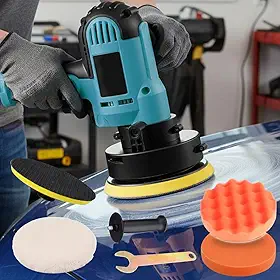 Polidor Automotivo Profissional 850W Elétrico Controle de Velocidade 4500rpm 5 Polegadas (Azul 220v)