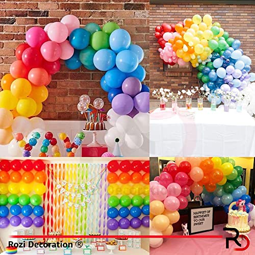 Image of Rozi Decoration PVC Reusable Manual Balloon Inflator Hand Balloon Pump, Glue Dot And Balloon Arch Pack of 3 Red and Transparent