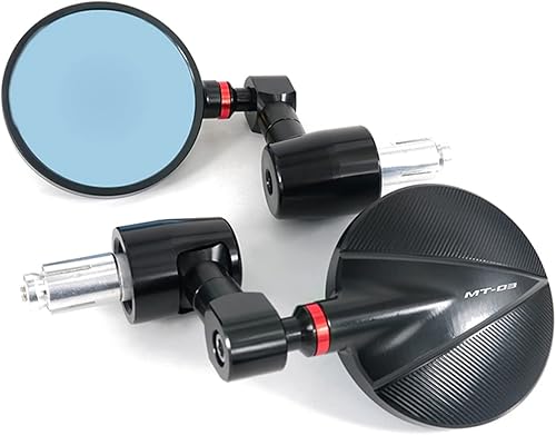 Espejo para Yamaha MT-03 2006-2014 2016 2017 2018 2019 motocicleta CNC aluminio retrovisor lateral espejo de barra de mango (color rojo, tamaño