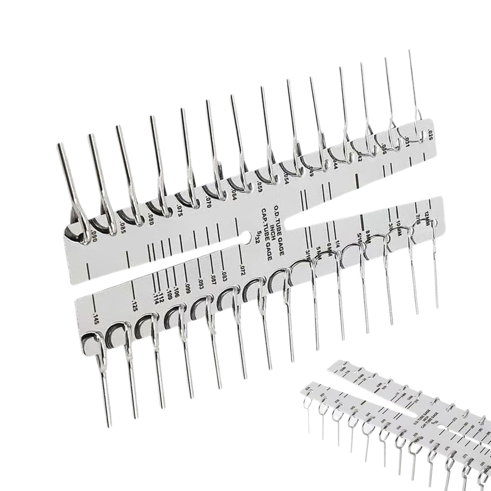 Jauge De Tube Capillaire,Appareil De Mesure En Acier Inoxydable - Règle Diamètres Int Ext Tuyaux | Pour HVAC Réfrigération Machines Industrielles Technicien Ingénieur
