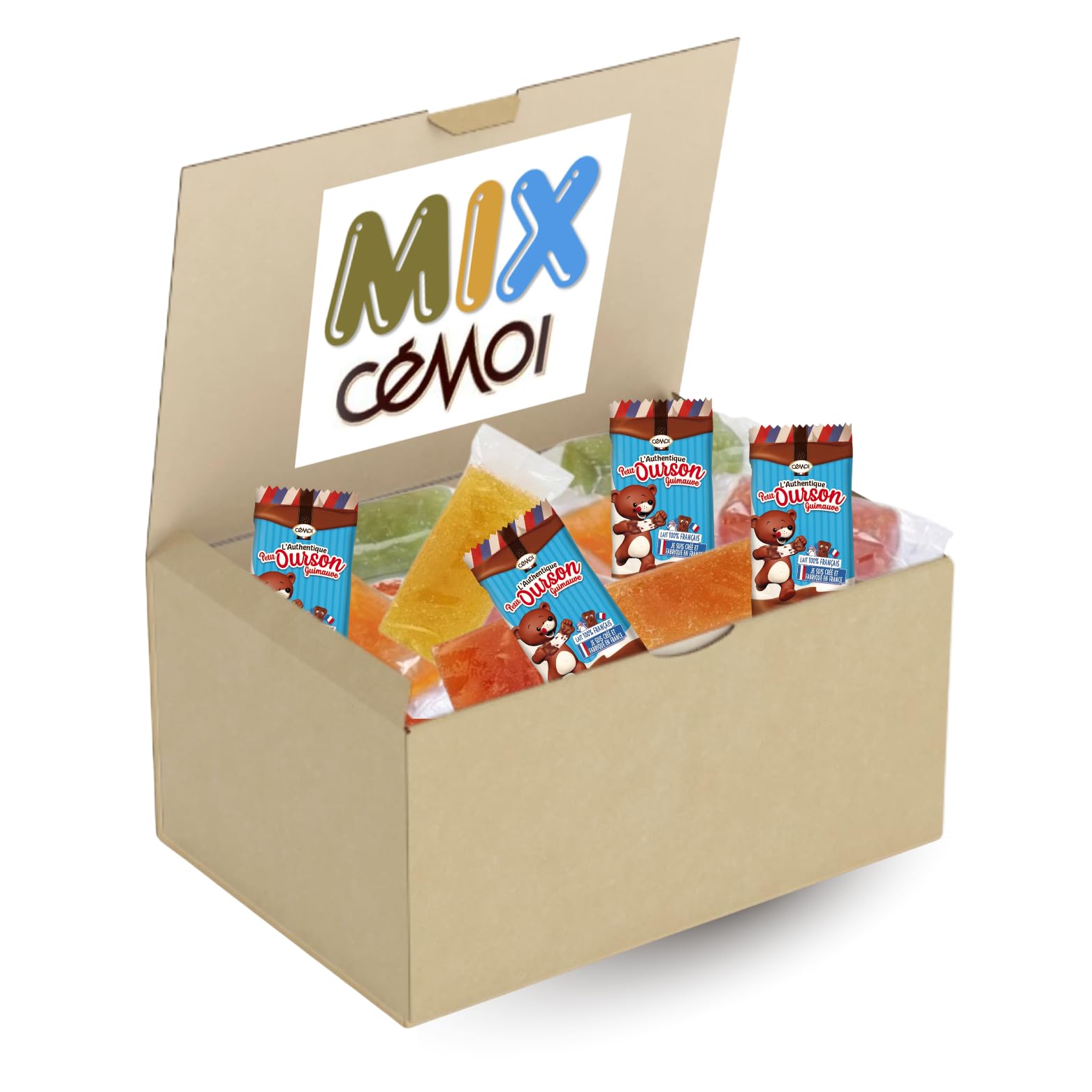 Mix CÉMOI - pâtes de fruits et oursons guimauve individuels - 1,75 kg
